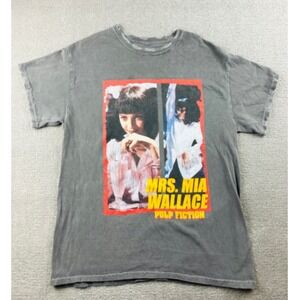 Goodie Two Sleeves T-Shirt Men M Gray Pulp Fiction Graphic Mia Wallace Cinema